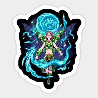 Angel winged robot Sticker